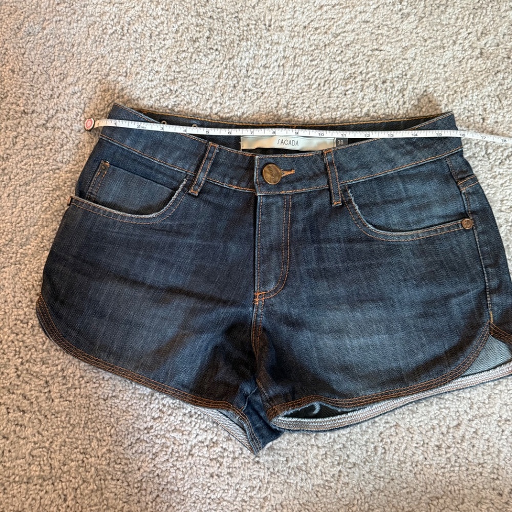 Jacada women's 6/8 Dark Wash Denim Dolphin Shorts